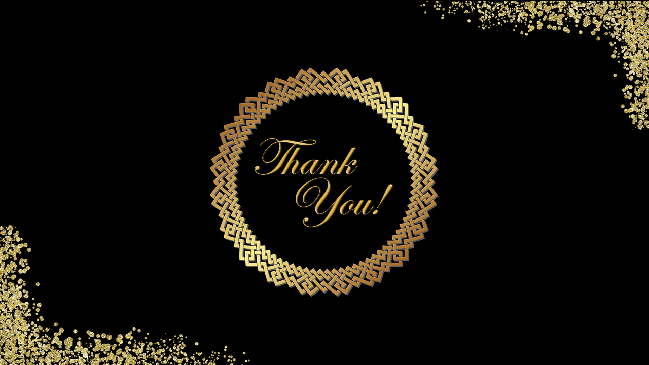 Golden Thank You PowerPoint Template and Google Slides